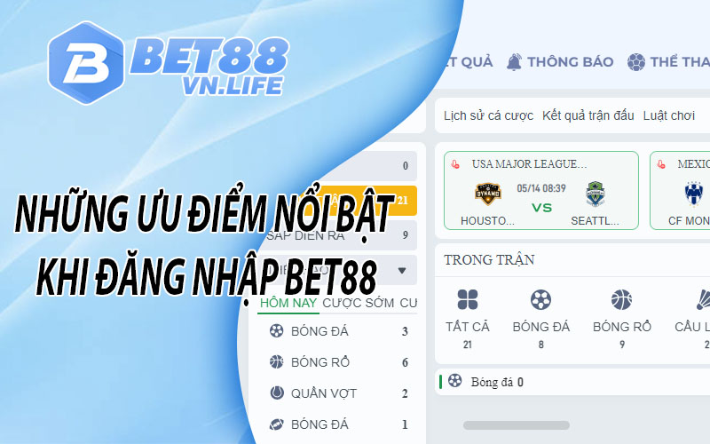 Những Ưu điểm nổi bật khi đăng nhập BET88